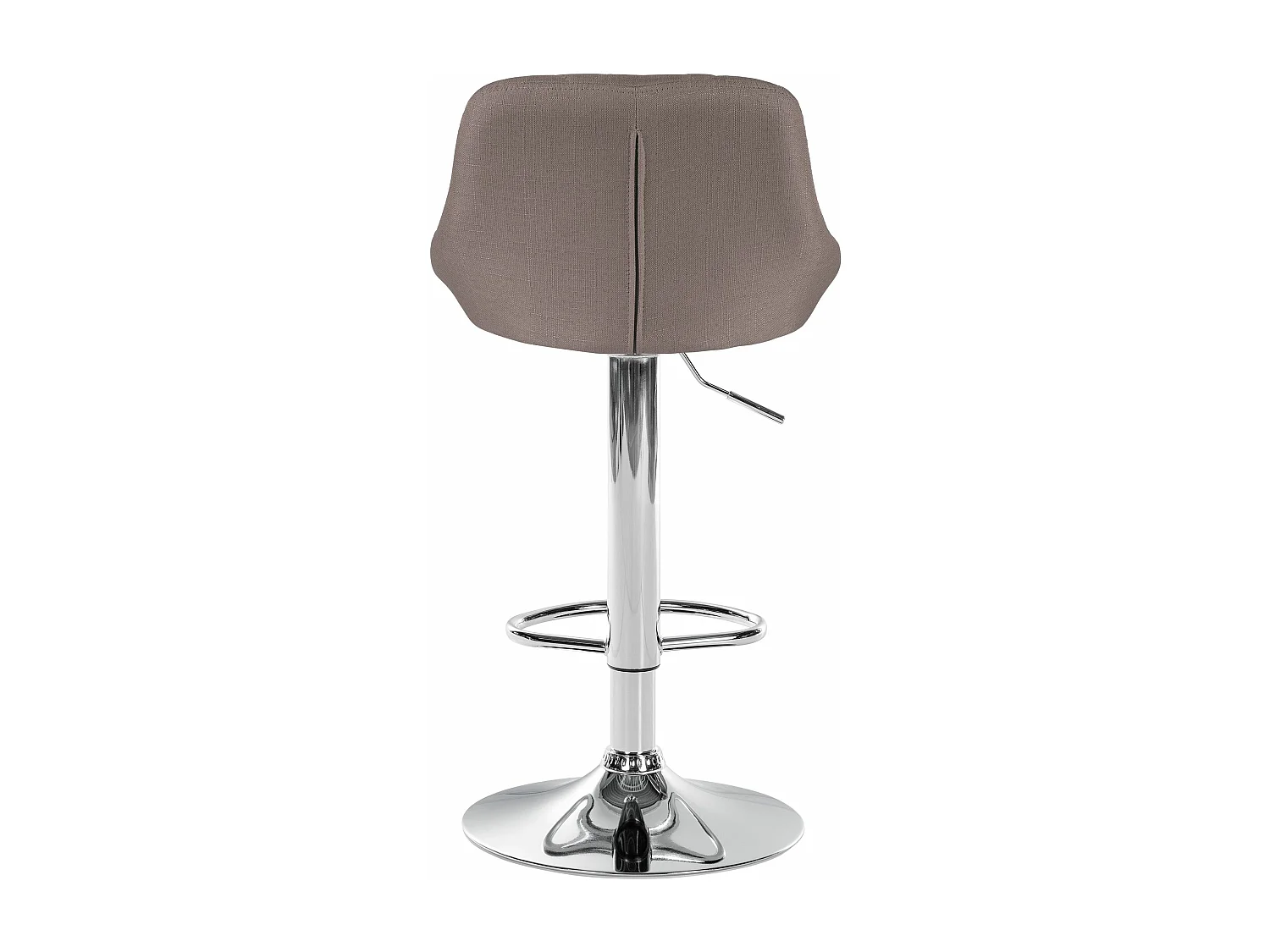 Tabouret de bar - Tissu & Chrome - Taupe - Lazio