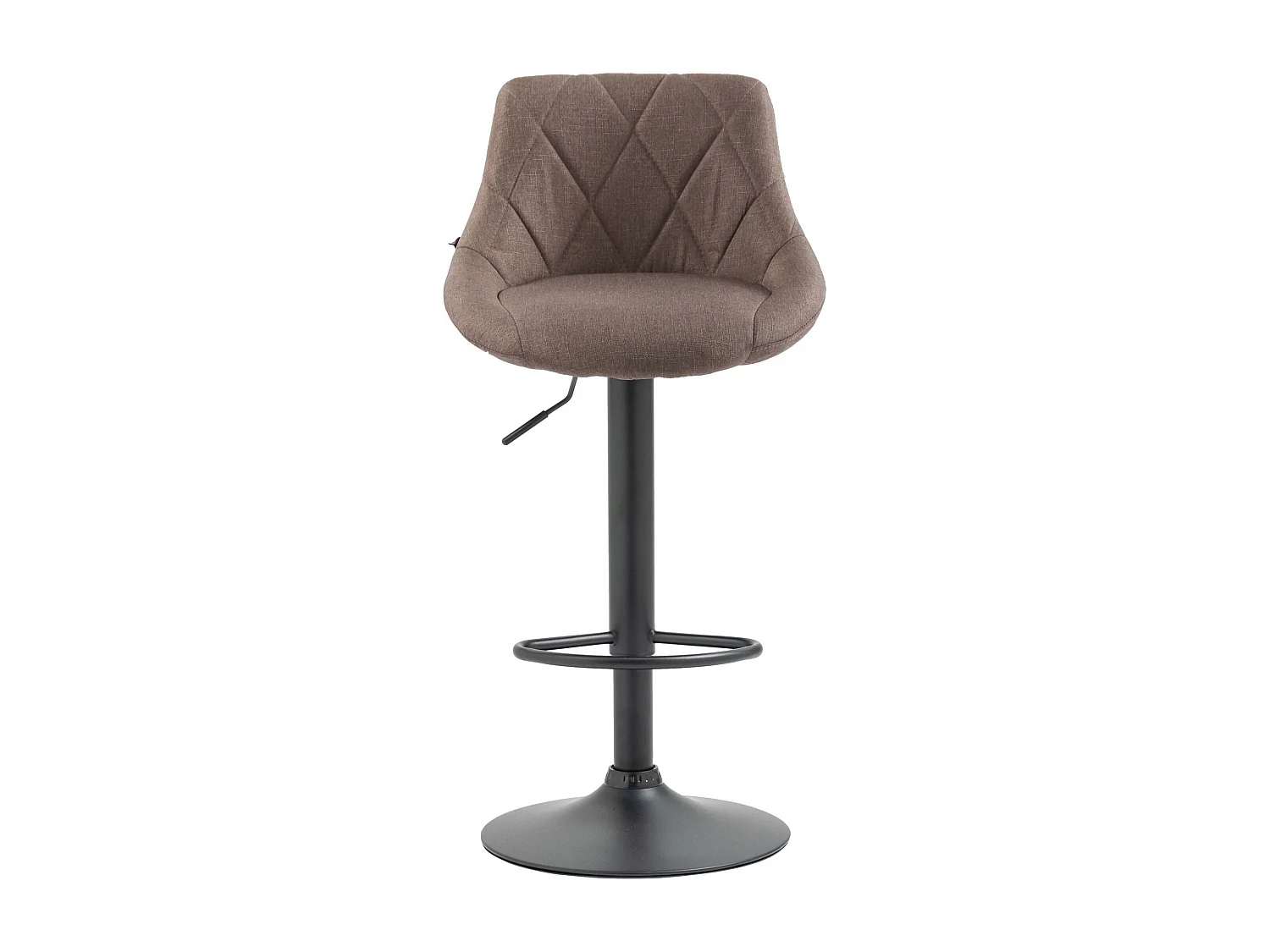 Tabouret de bar - Tissu & Noir - Taupe - Lazio