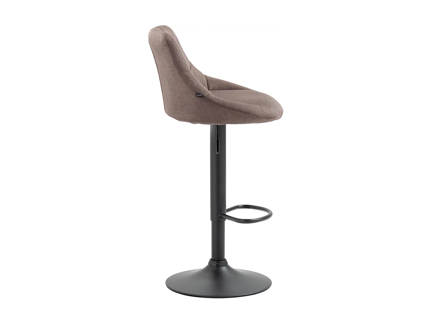 Tabouret de bar - Tissu & Noir - Taupe - Lazio