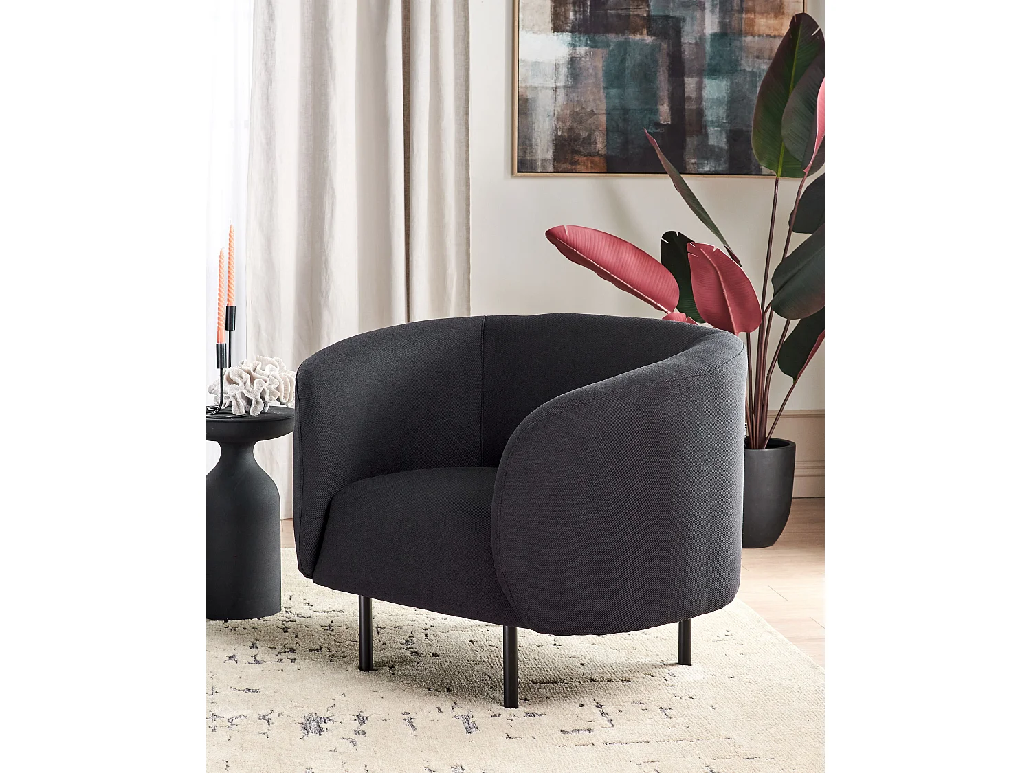 Fauteuil LOEN Stof Zwart