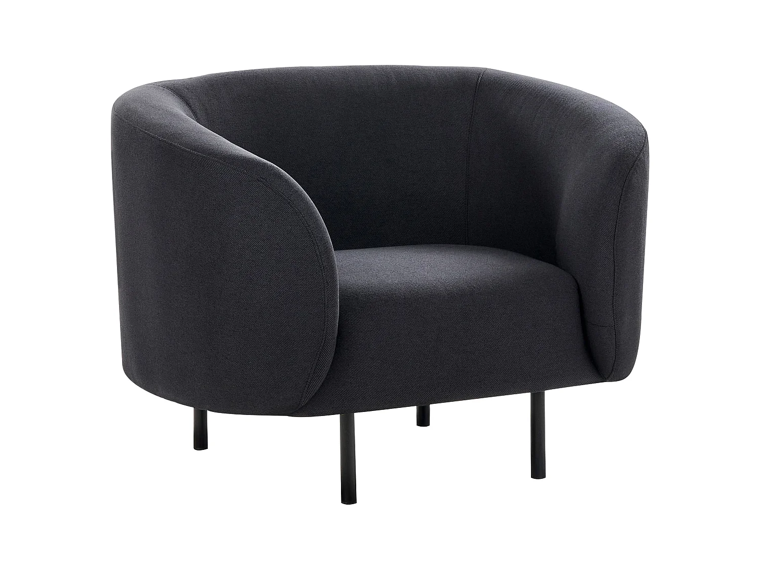Sessel LOEN Stoff Schwarz