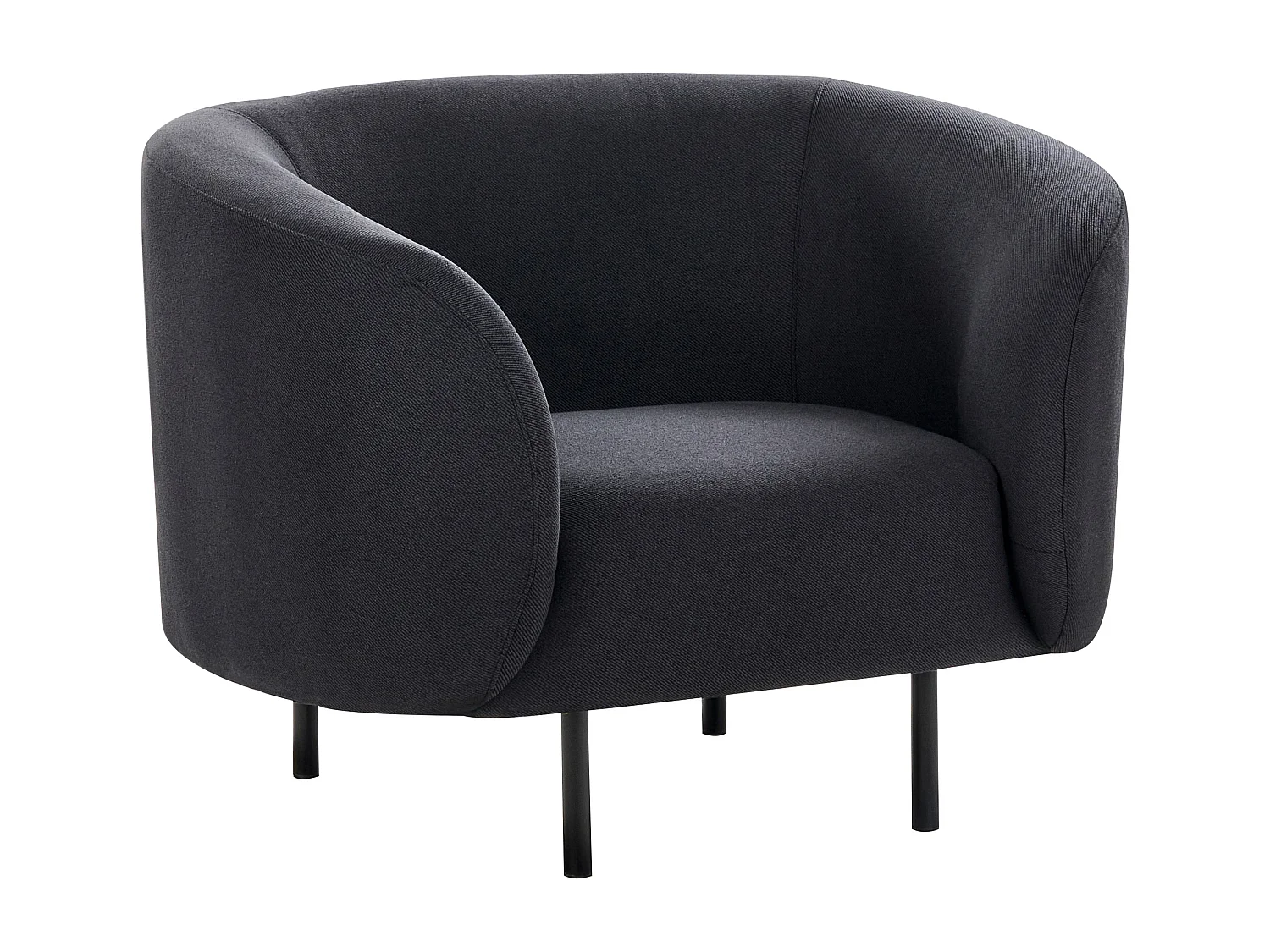 Fauteuil LOEN Tissu Noir