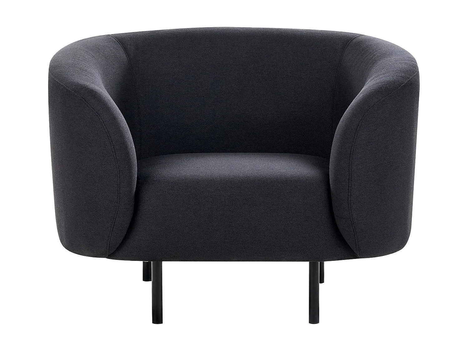 Fauteuil en tissu noir LOEN