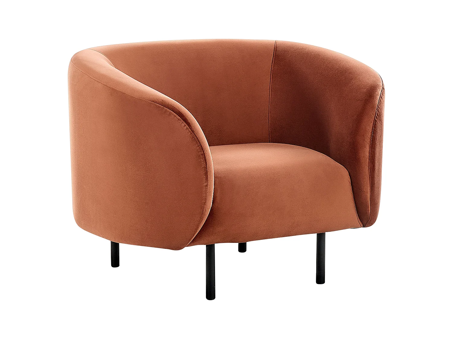 Fauteuil LOEN Velours Orange
