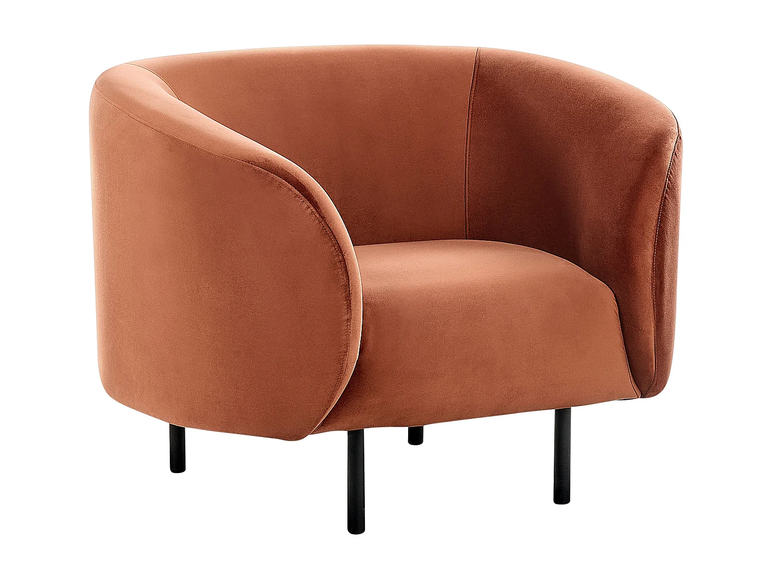 Fauteuil LOEN Velours Orange