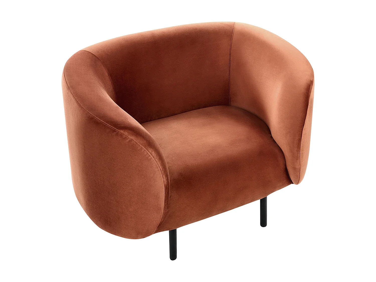 Fauteuil LOEN Velours Orange