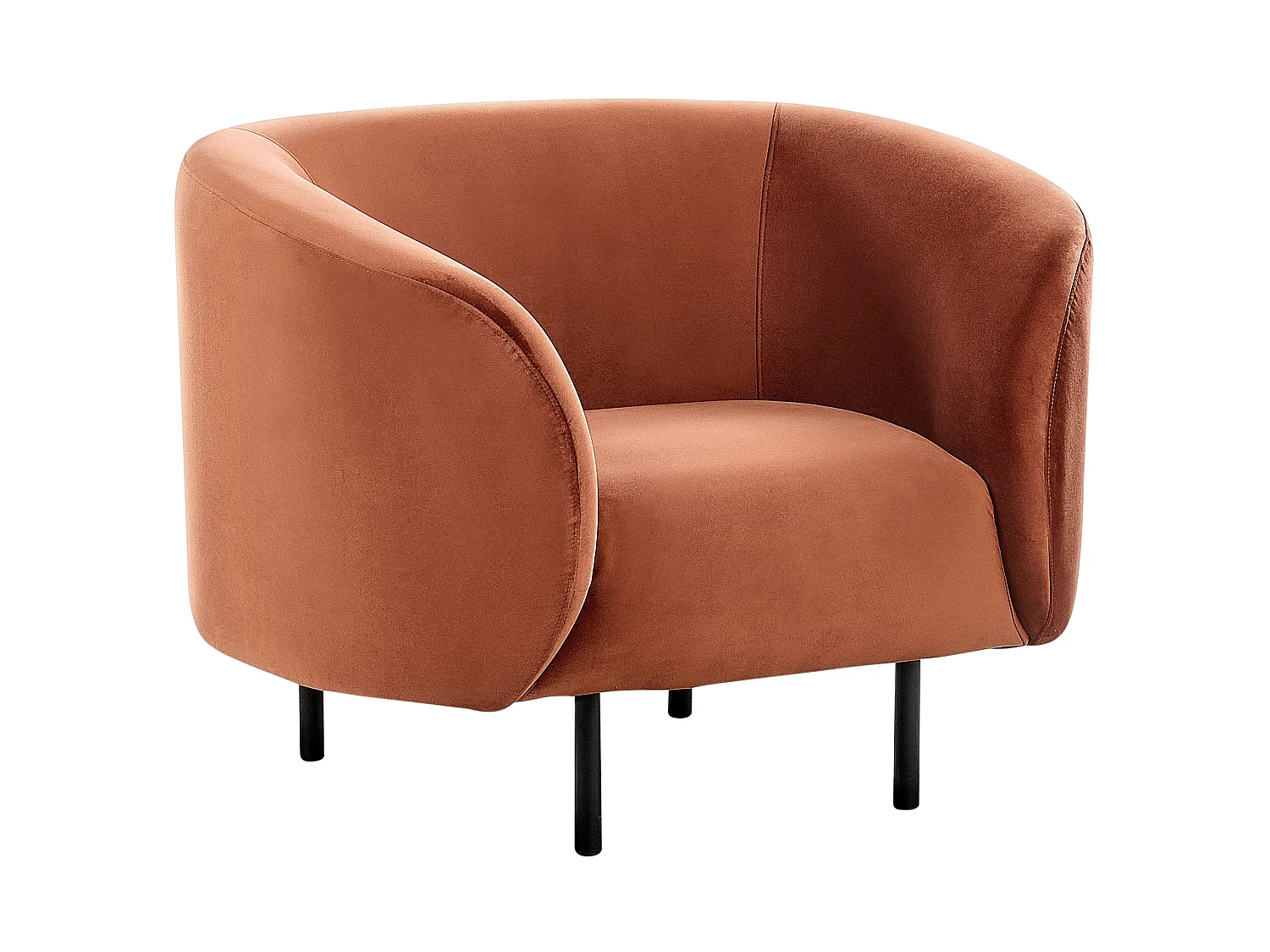 Fauteuil LOEN Velours Orange