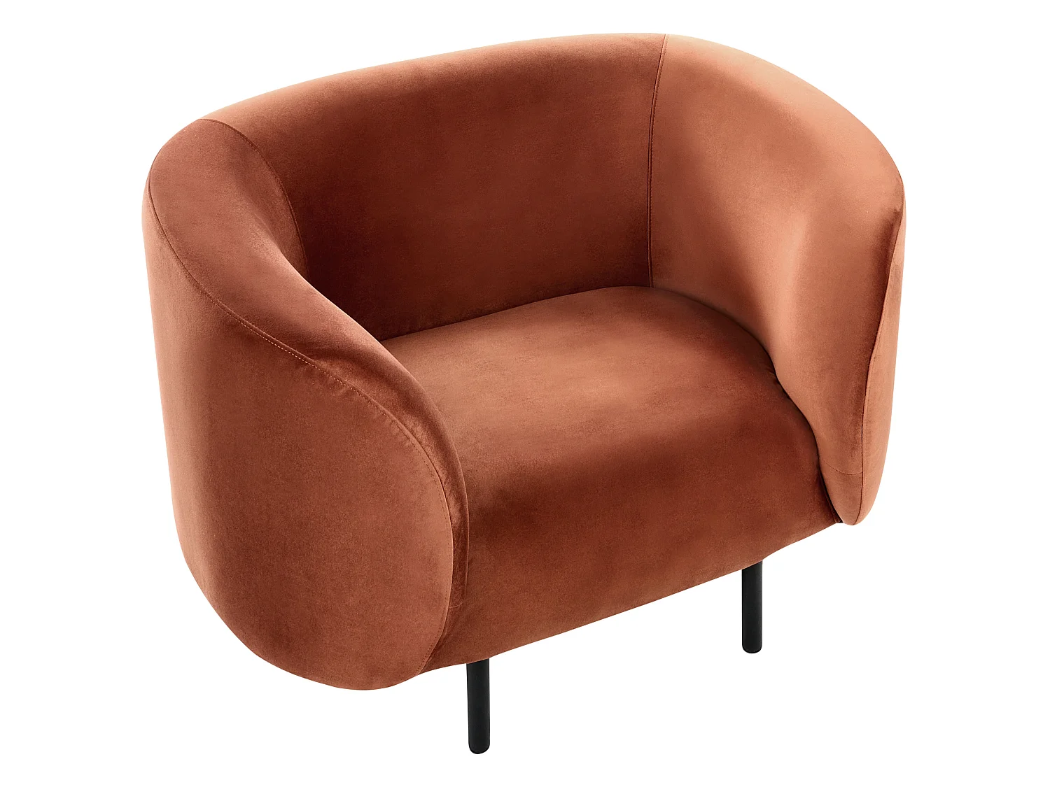 Fauteuil LOEN Velours Orange