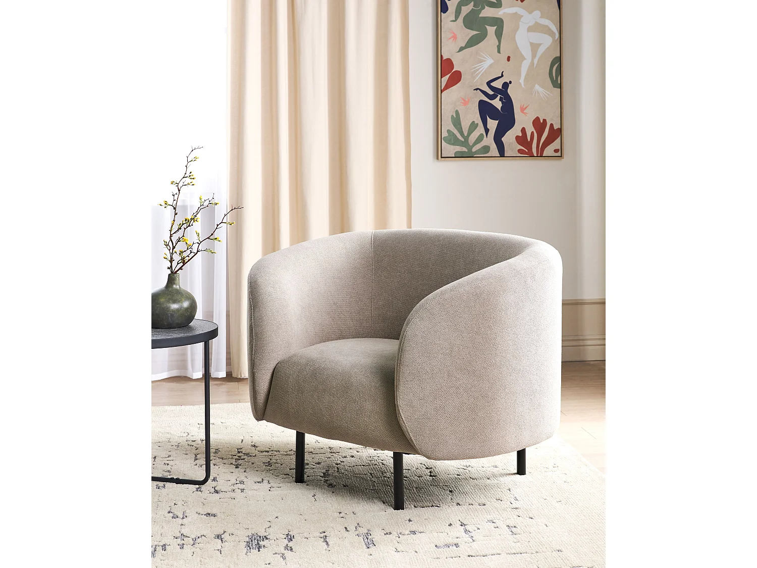 Fauteuil LOEN Tissu Taupe