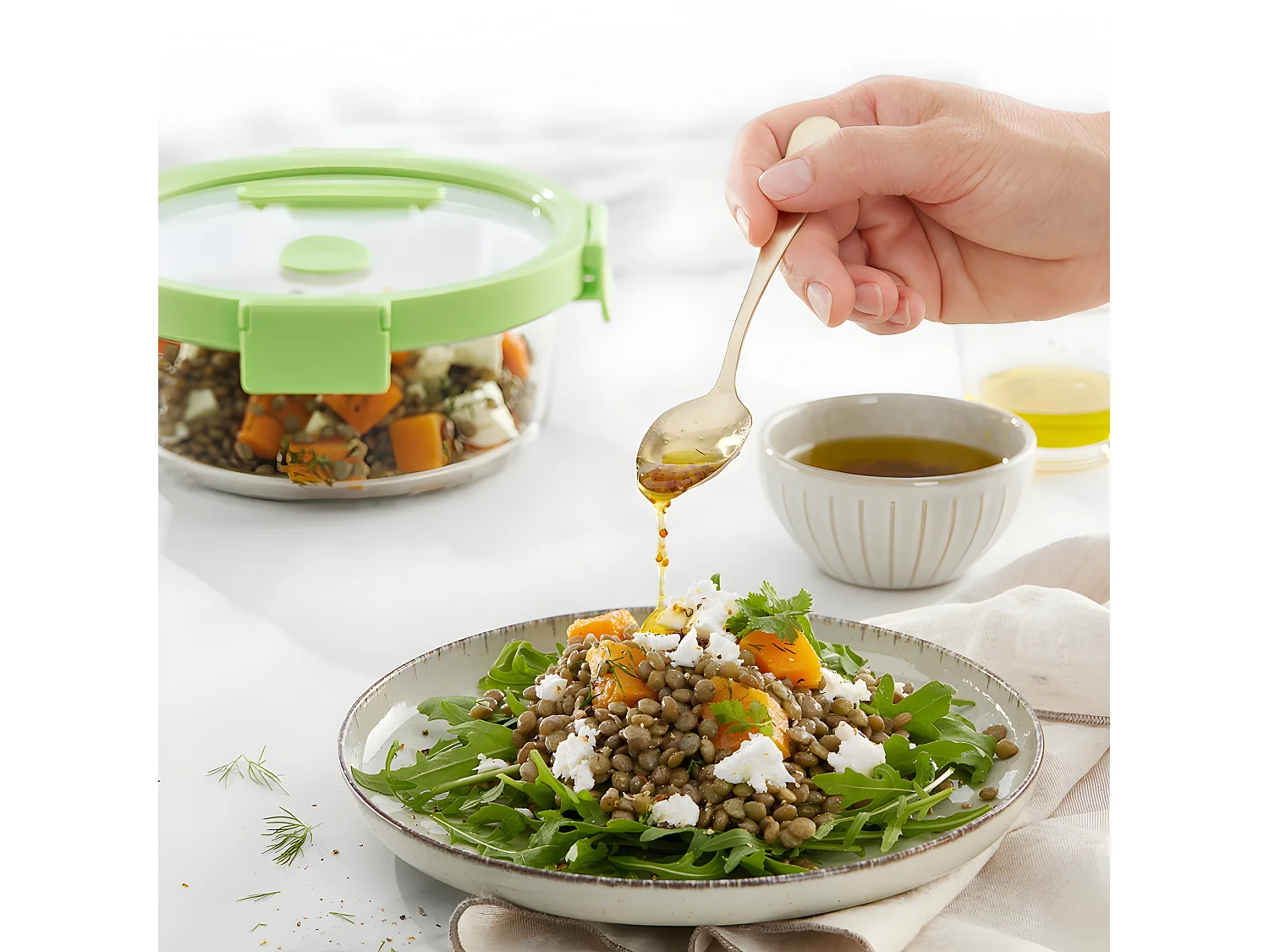 Boîte hermétique de 950 ml en verre