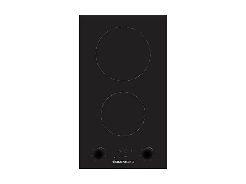 Domino vitrocéramique 30 cm - 2 Hi-Light - 3 kW - Manettes frontales - GLEM - GTH32K01