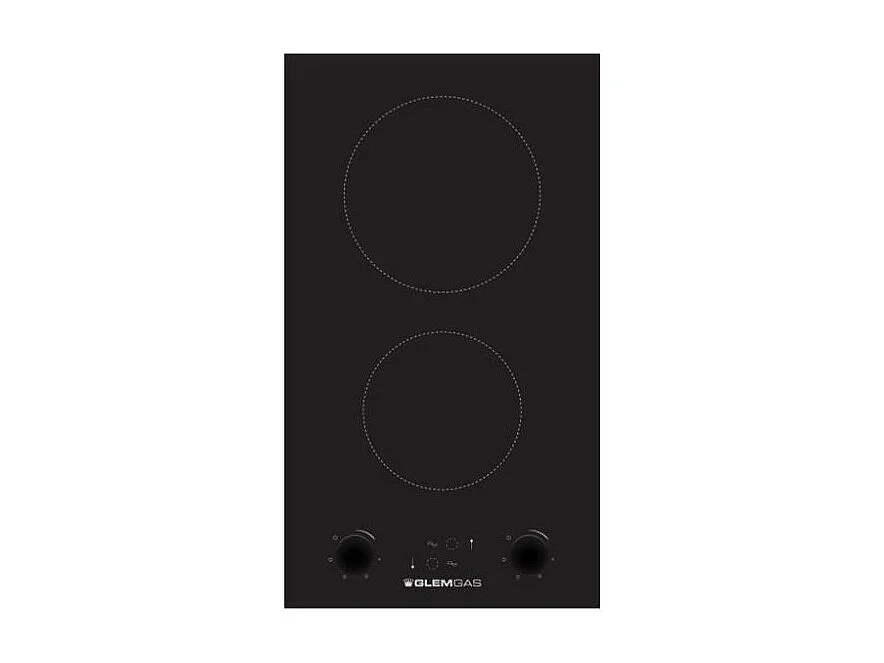 Domino vitrocéramique 30 cm - 2 Hi-Light - 3 kW - Manettes frontales - GLEM - GTH32K01