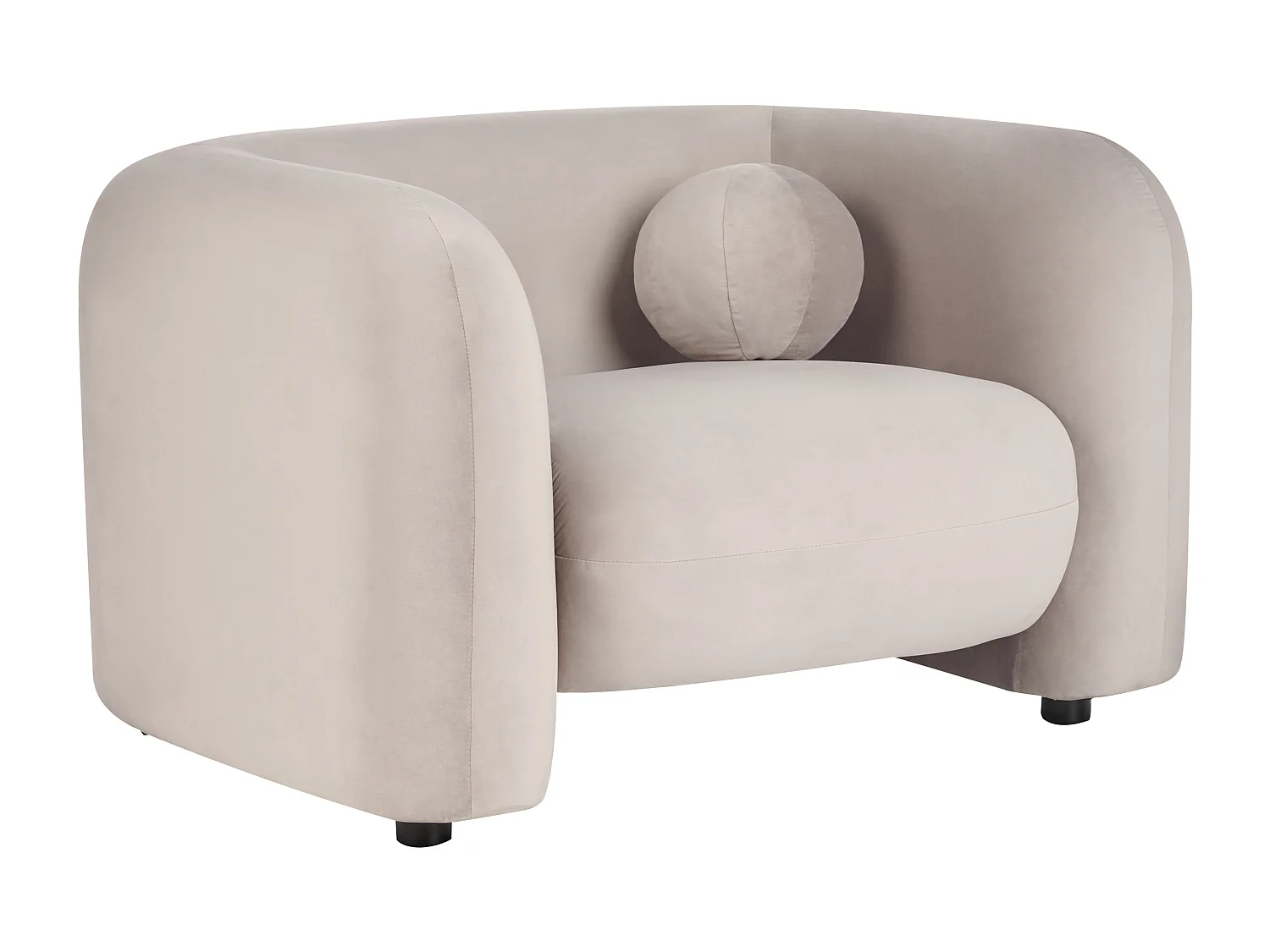 Fauteuil LEIREN Fluweel Taupe