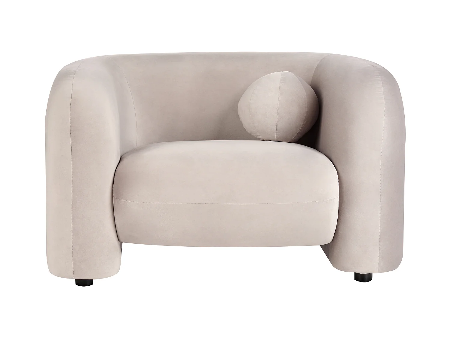 Fauteuil LEIREN Fluweel Taupe