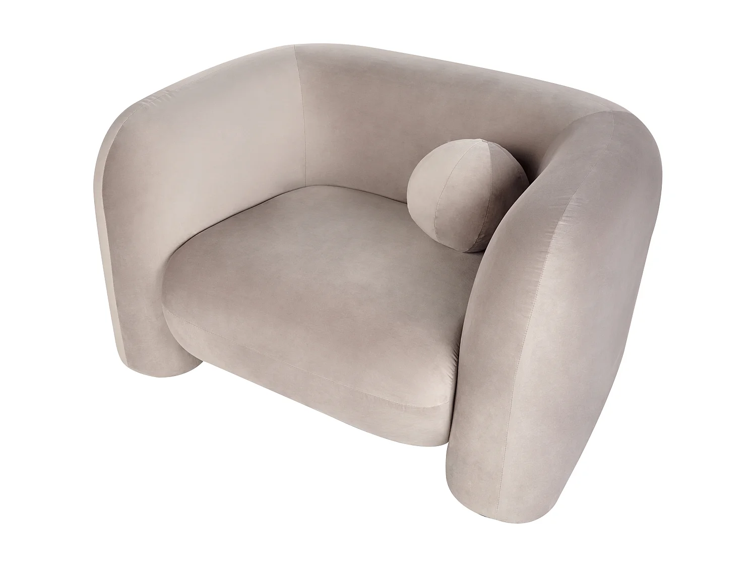 Fauteuil LEIREN Fluweel Taupe
