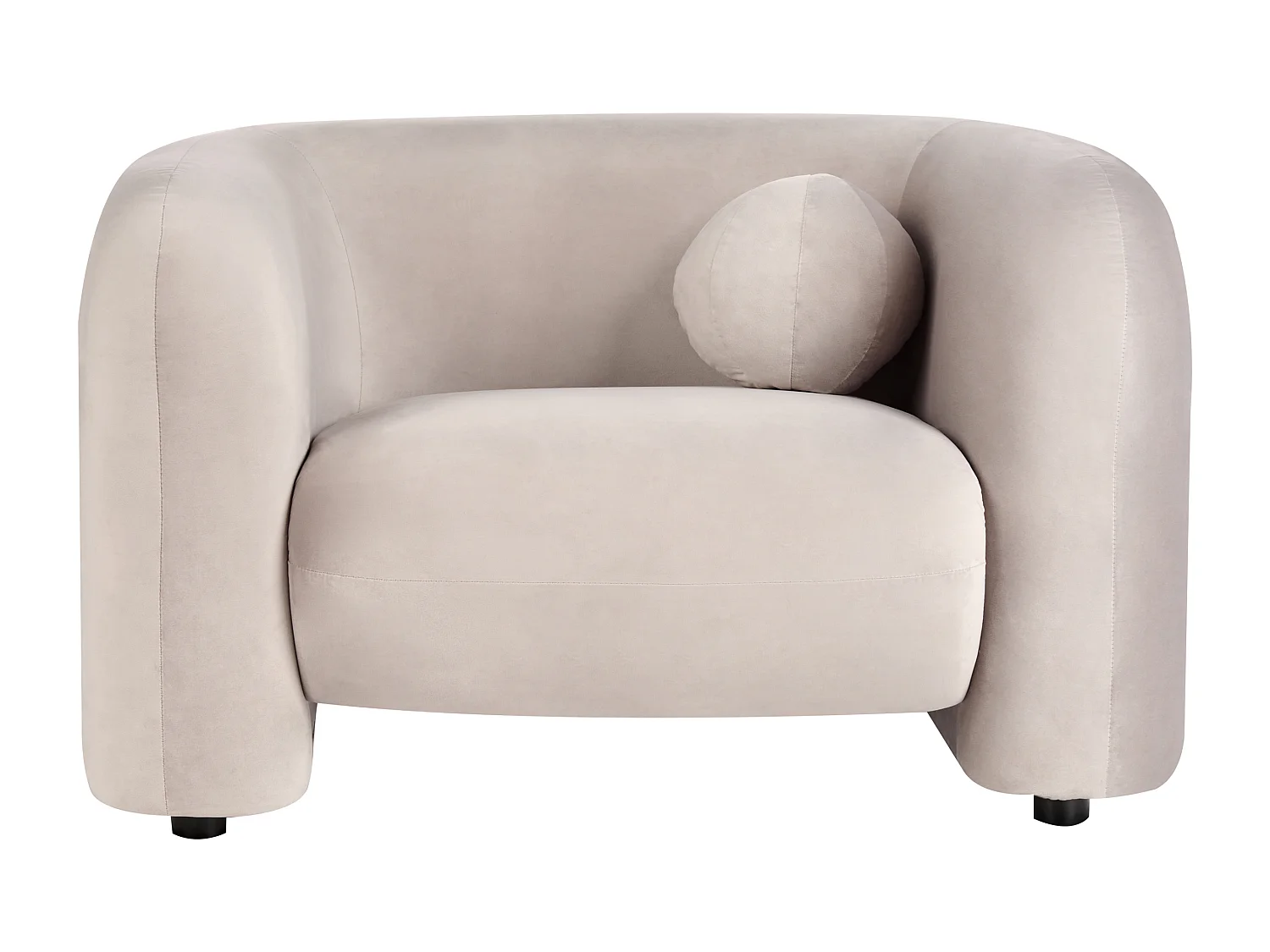 Fauteuil LEIREN Fluweel Taupe