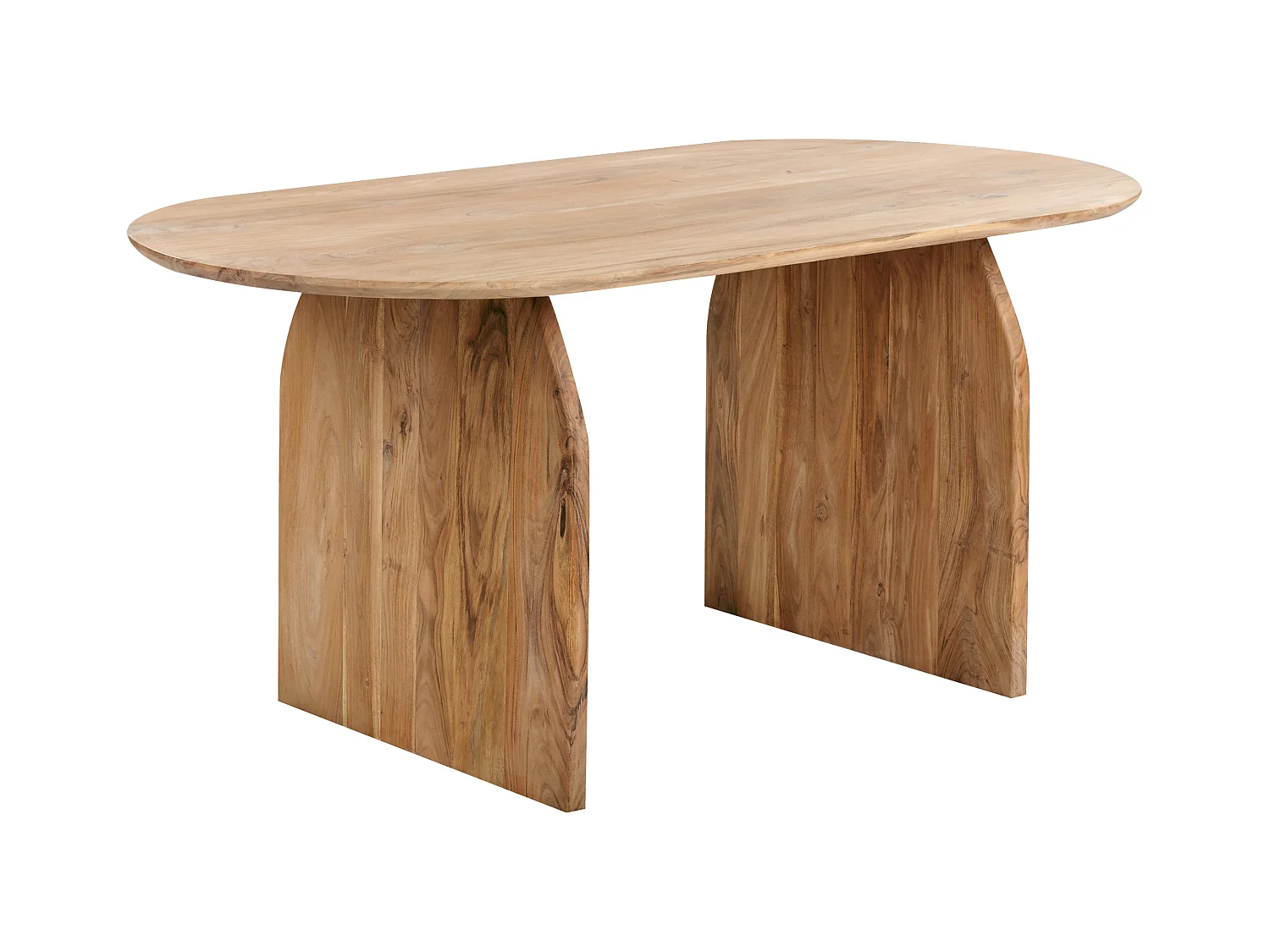 Table de salle à manger en bois d'acacia clair 180 x 90 cm SKYE