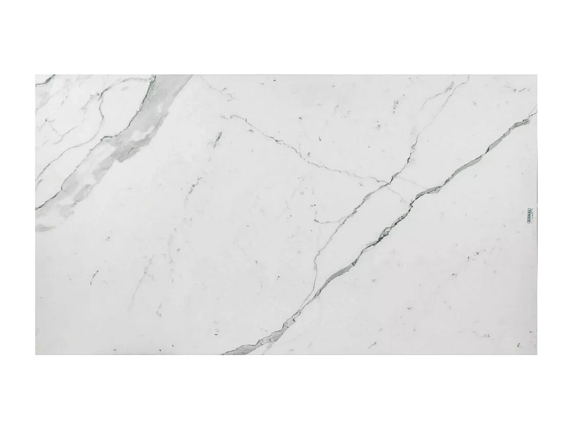 Table à manger design céramique aspect marbre blanc 160-240 cm Desire