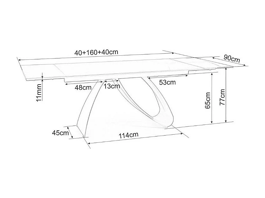 Table à manger design céramique aspect marbre blanc 160-240 cm Desire