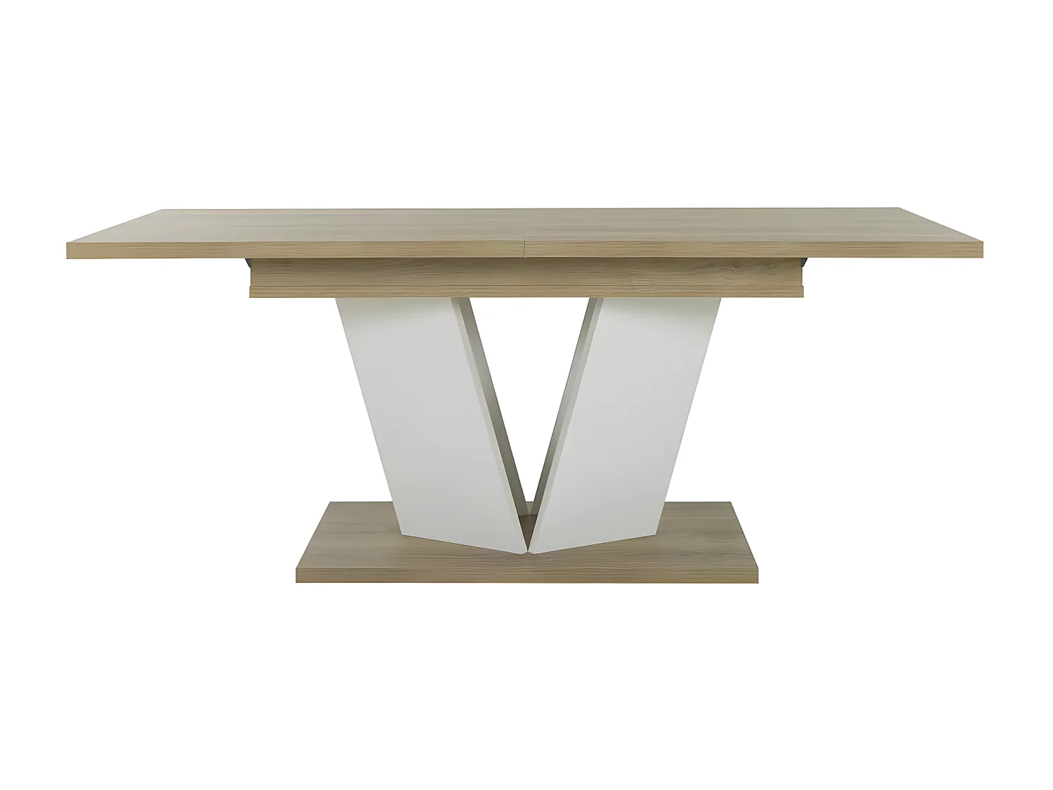 Table de repas à allonge Bois/Blanc - PURA