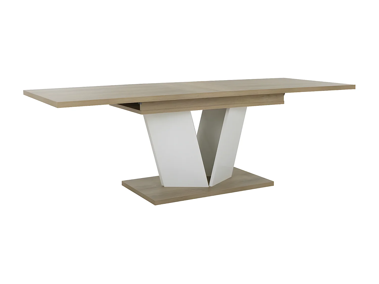 Table de repas à allonge Bois/Blanc - PURA