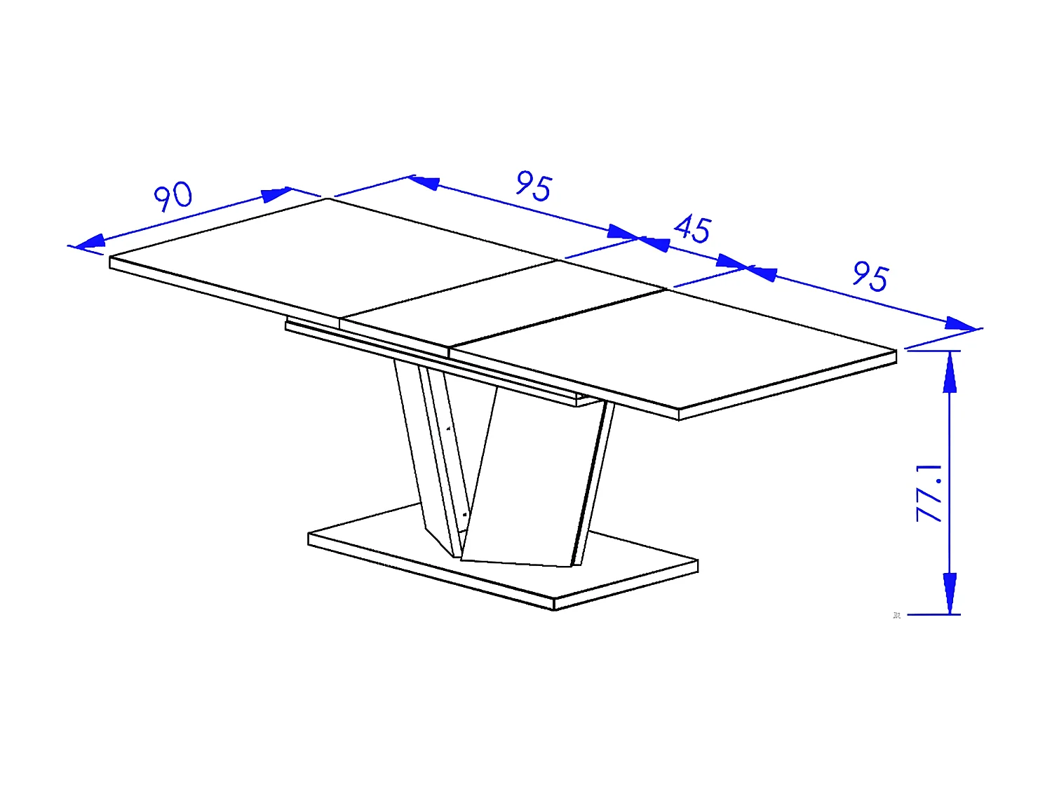 Table de repas à allonge Bois/Blanc - PURA