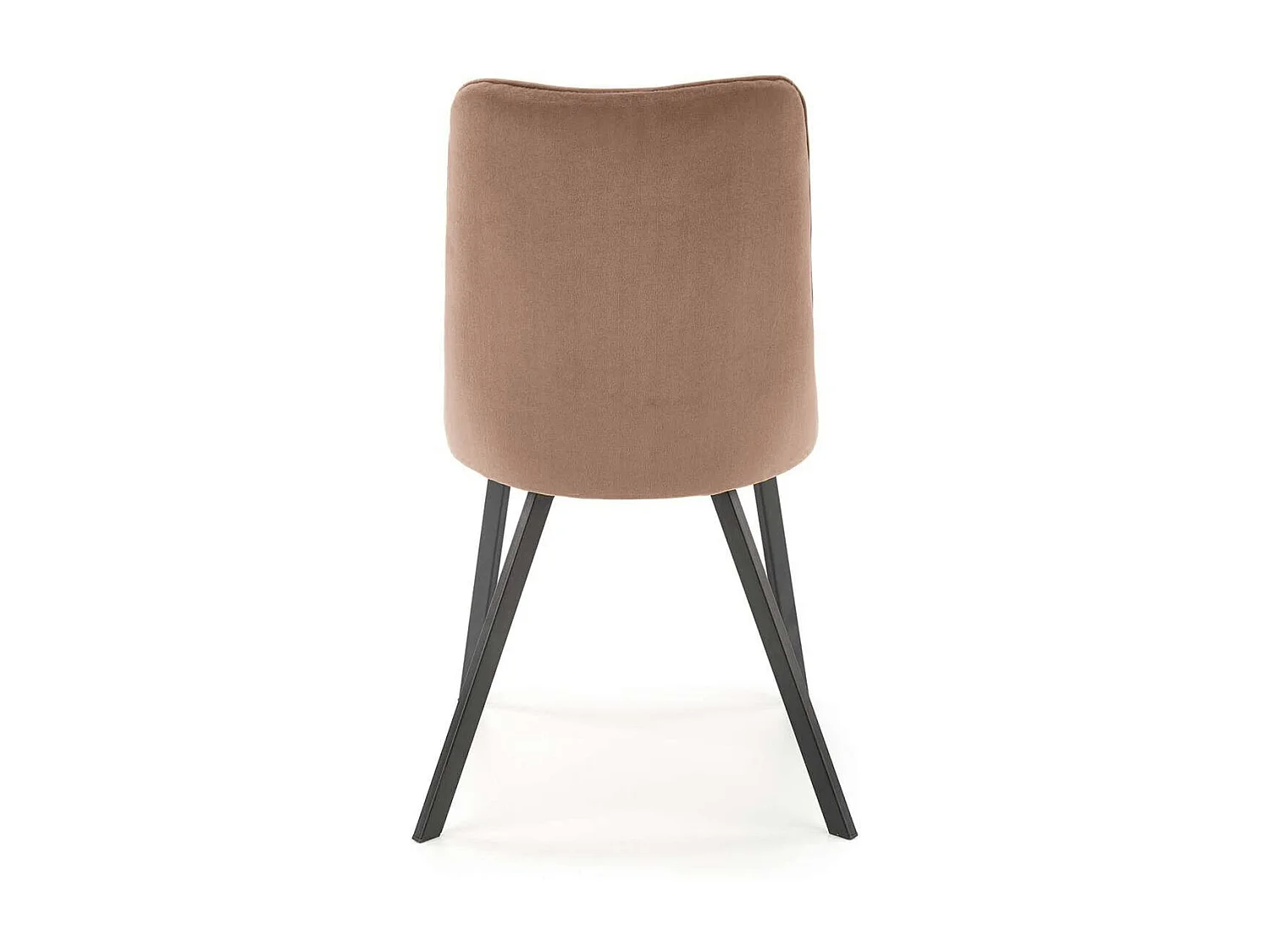 Silla de comedor tapizada en terciopelo beige Oduna