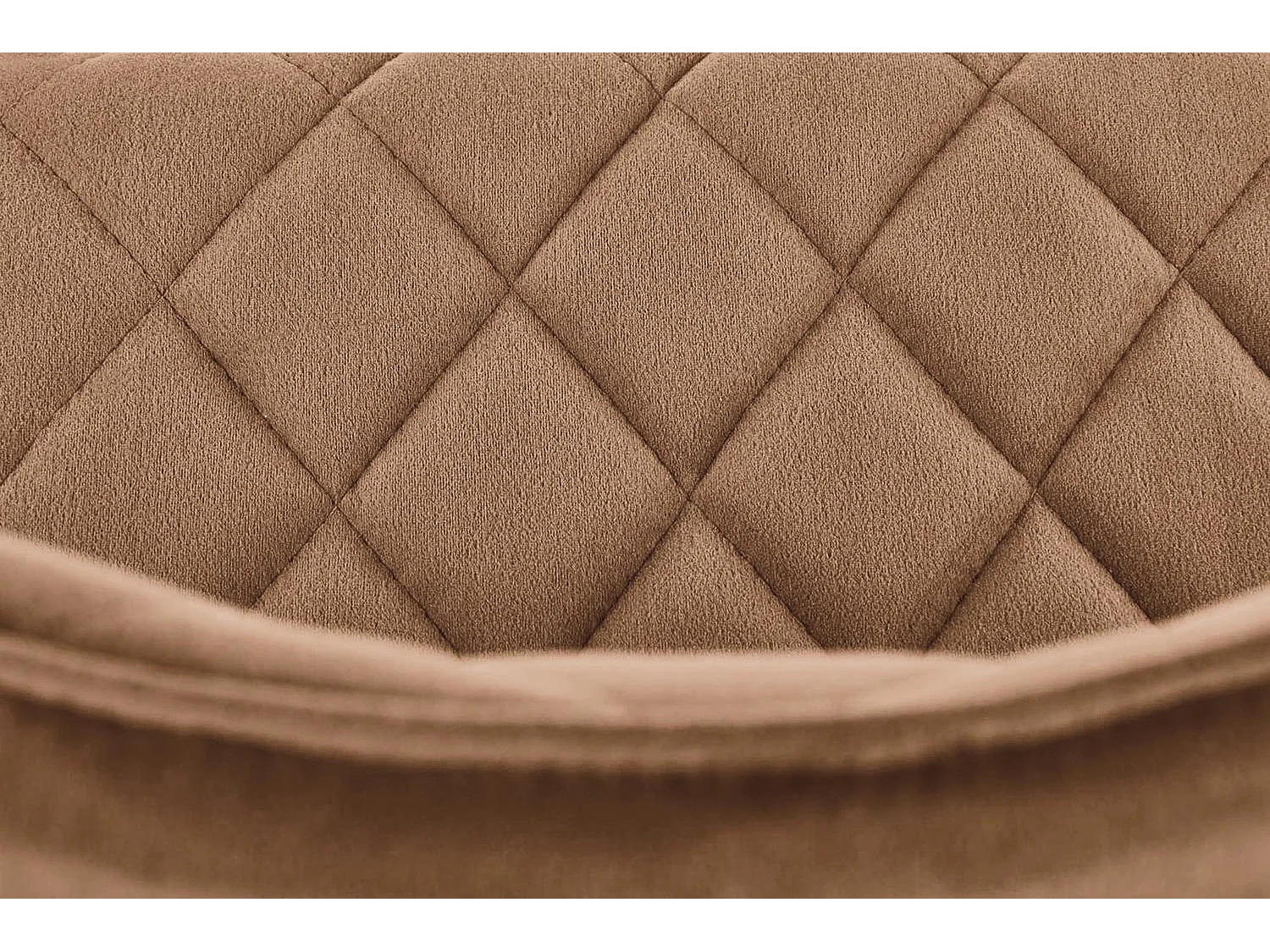 Silla de comedor tapizada en terciopelo beige Oduna