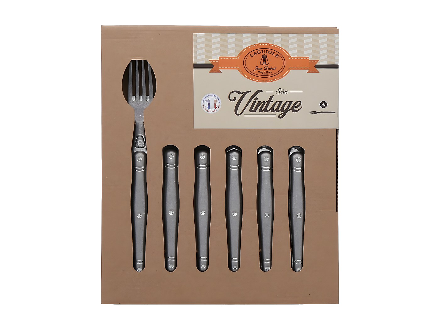 Pradel Excellence Set de 6 Fourchettes Laguiole Inox – 25x18x3cm