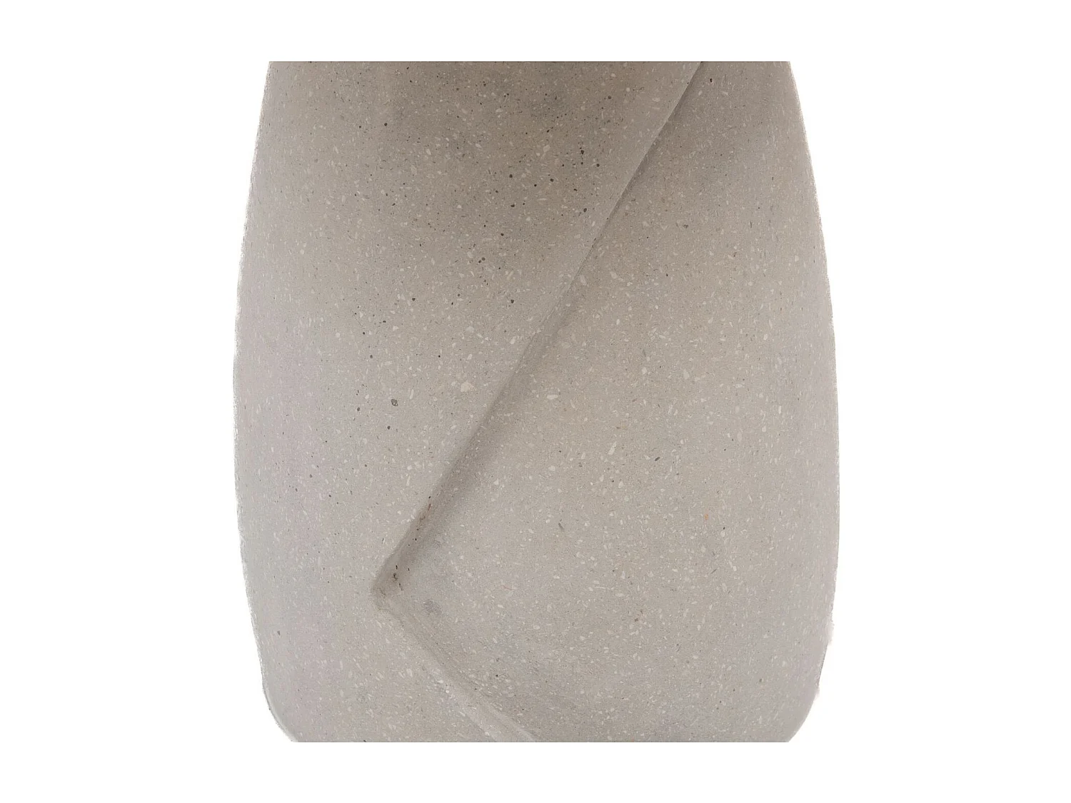 Bout de canapé organique en composite gris et teck D54 - YUKON