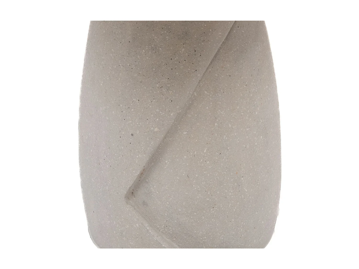 Bout de canapé organique en composite gris et teck D54 - YUKON