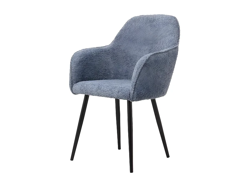 Fauteuil Bouclette bleu canard