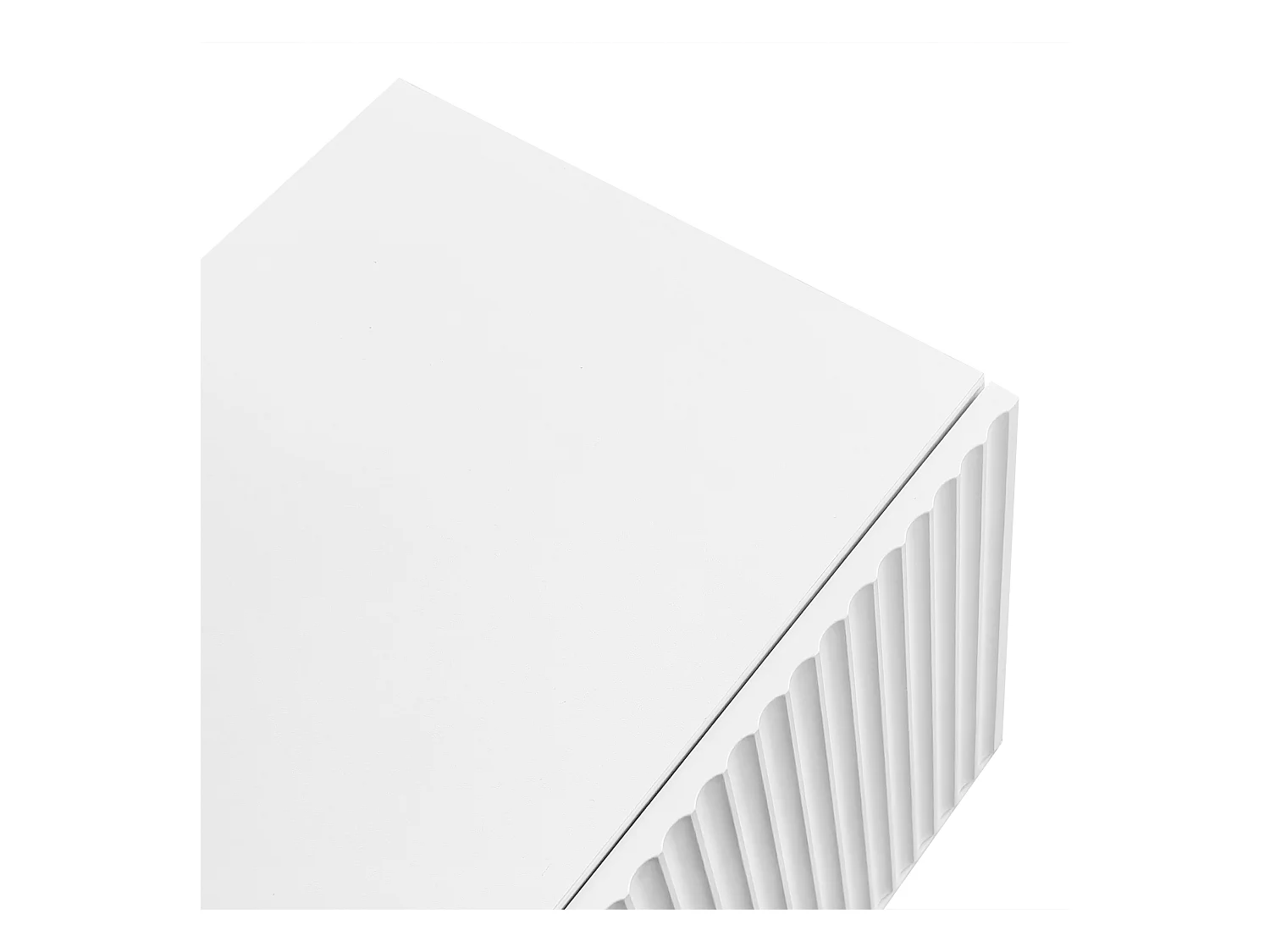 Meuble TV moderne - avec 2 portes et 2 tiroirs - pieds en métal - Blanc