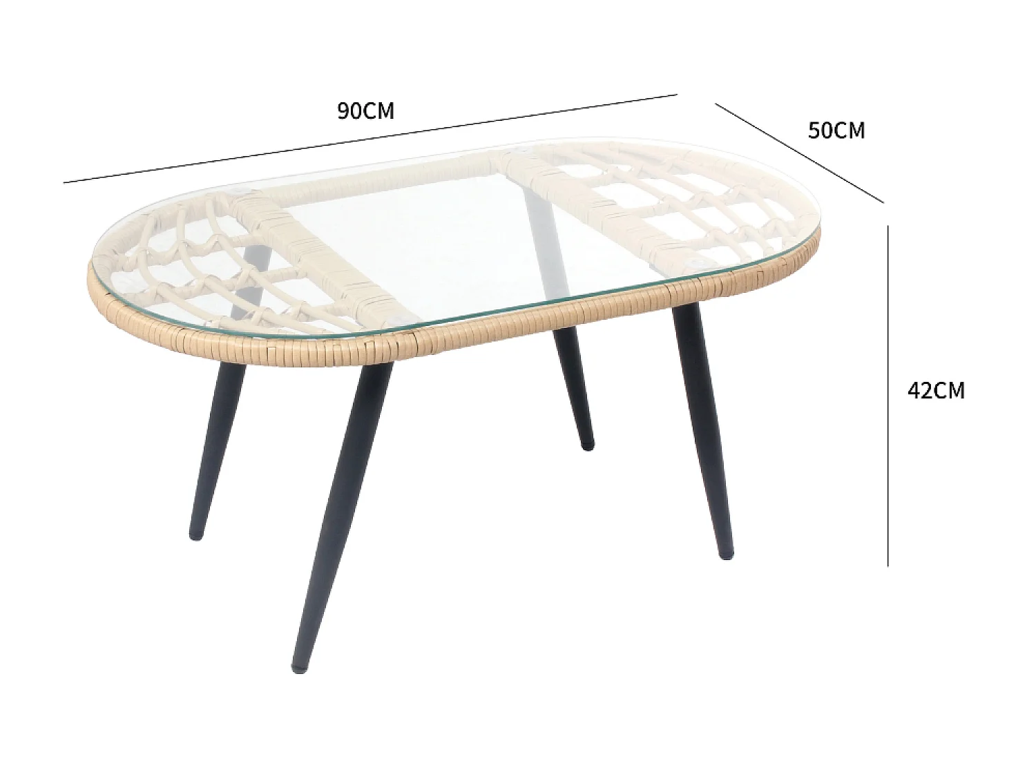 Set di mobili da giardino divano 4 posti + poltrone grigio scuro EVORA