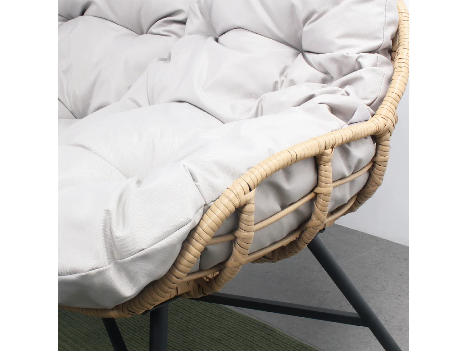 Salon de jardin 4 places canapé + fauteuils beige EVORA