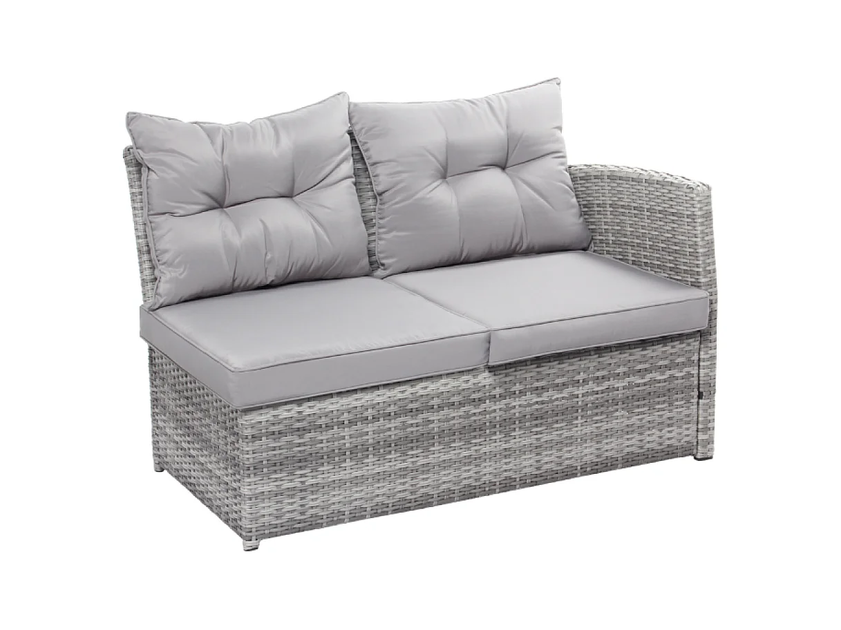 Salon de jardin 6 places gris VIANA