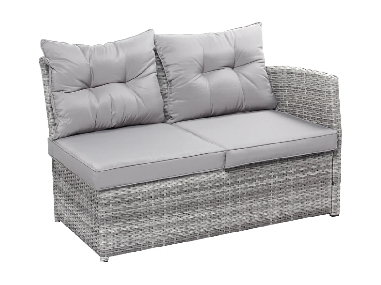 Loungeset 6 plaatsen grijs VIANA - Elegante en praktische ontspanningsruimte
