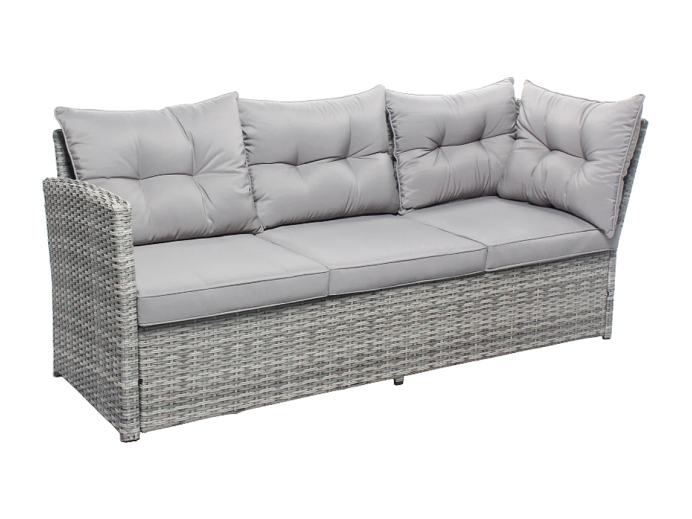Loungeset 6 plaatsen grijs VIANA - Elegante en praktische ontspanningsruimte