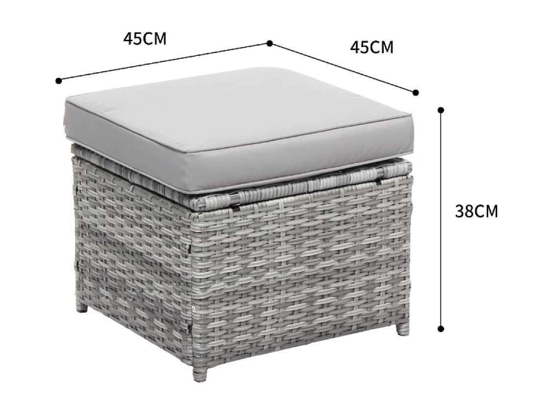 Loungeset 6 plaatsen grijs VIANA - Elegante en praktische ontspanningsruimte