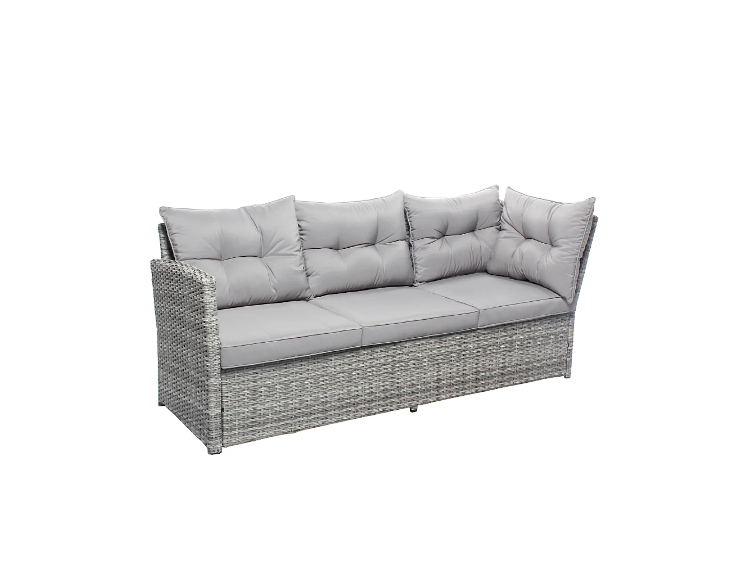 Salon de jardin 6 places gris VIANA