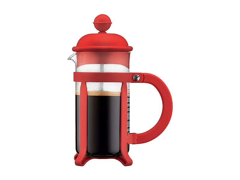 Cafetière à piston 3 tasses Java rouge