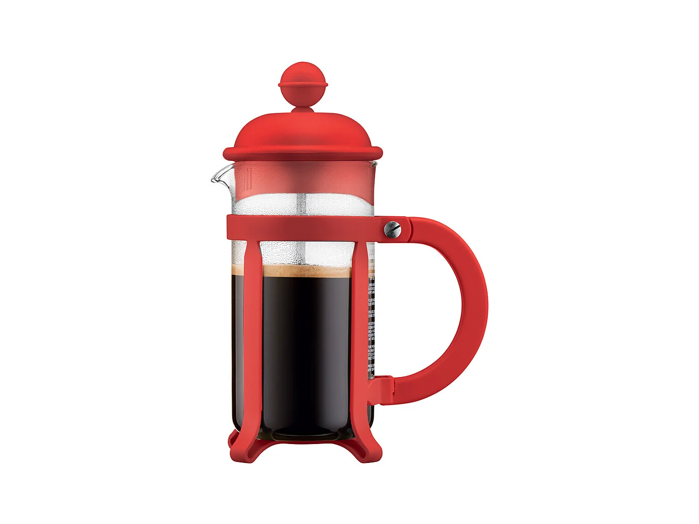 Cafetière à piston 3 tasses Java rouge