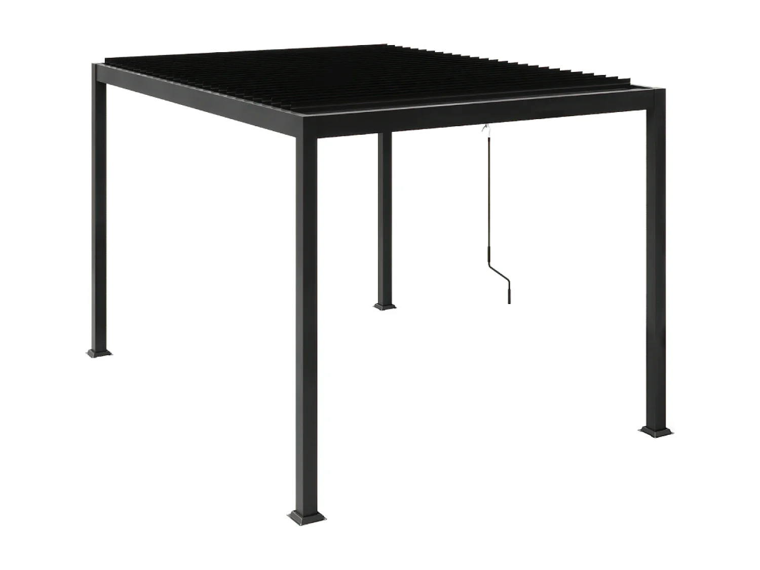 Aangebouwde Bioklimatische Pergola 3x4m Donkergrijs BANES