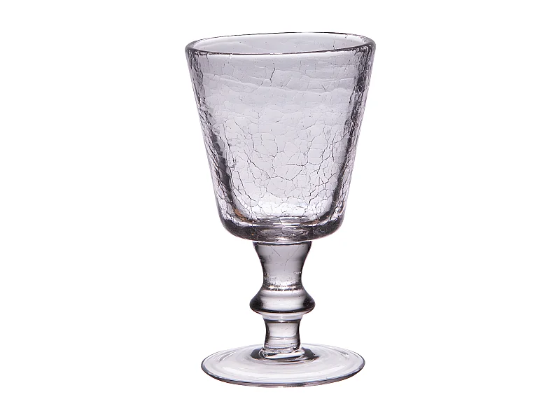 Verre à pied Lussan craquelé 17 cl transparent (lot de 6)