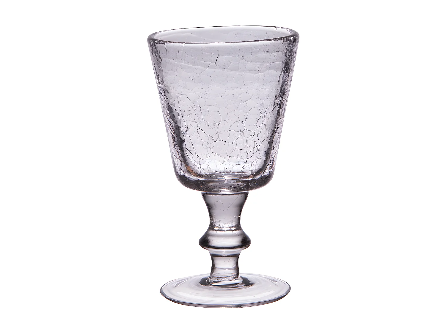 Verre à pied Lussan craquelé 17 cl transparent (lot de 6)