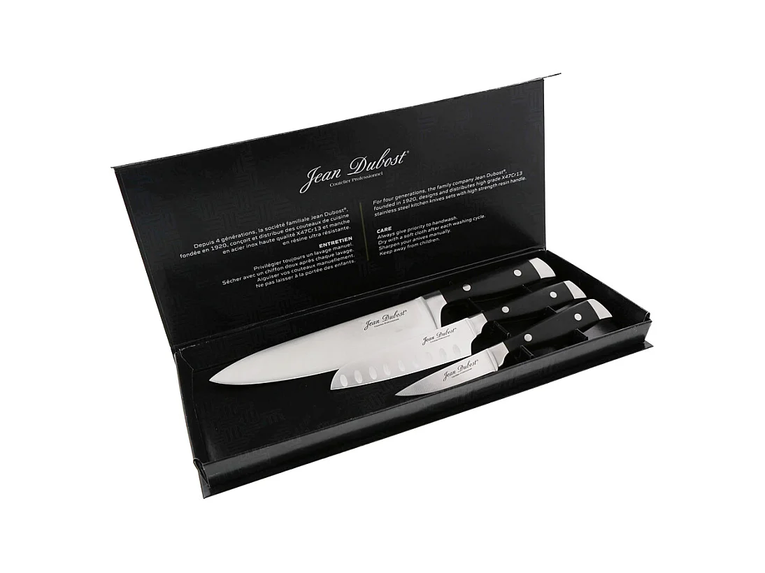 Coffret 3 couteaux Massif