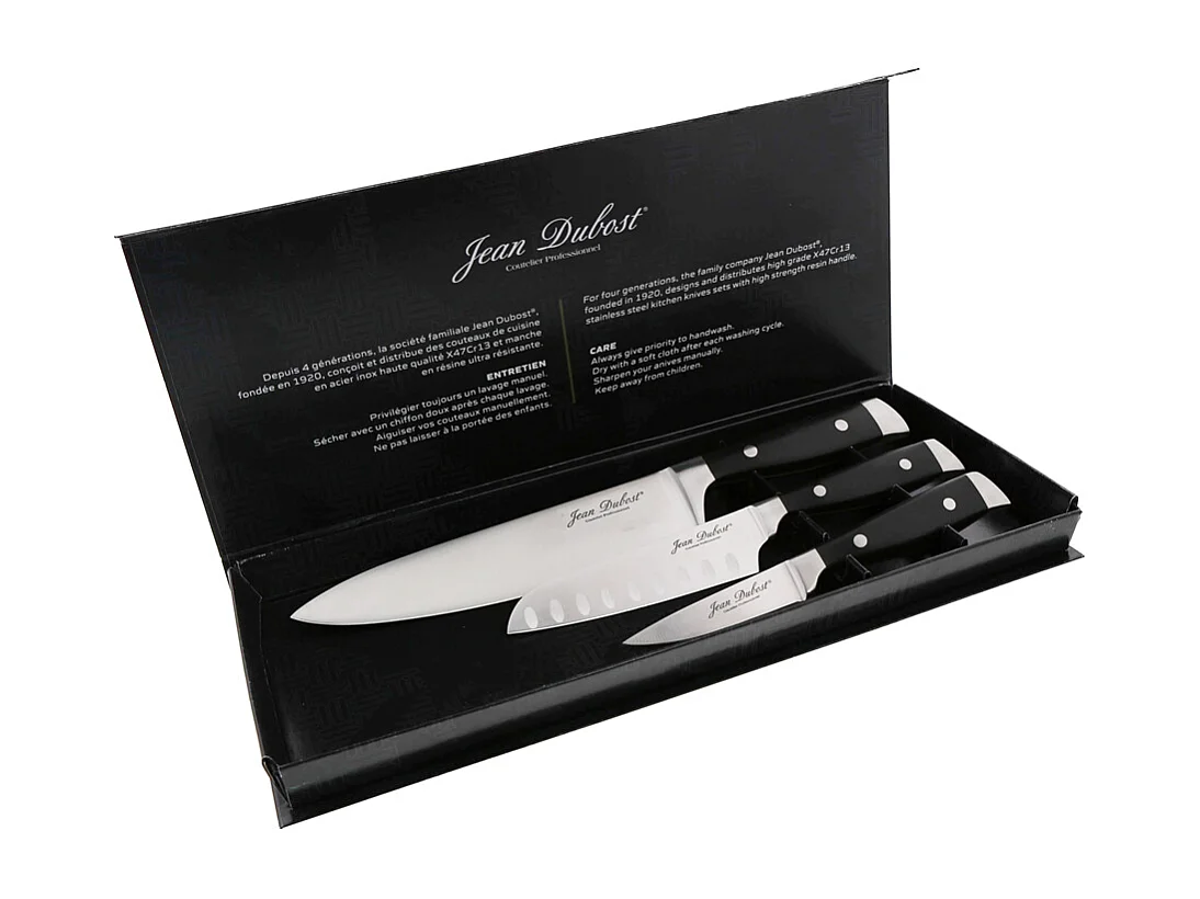 Coffret 3 couteaux Massif