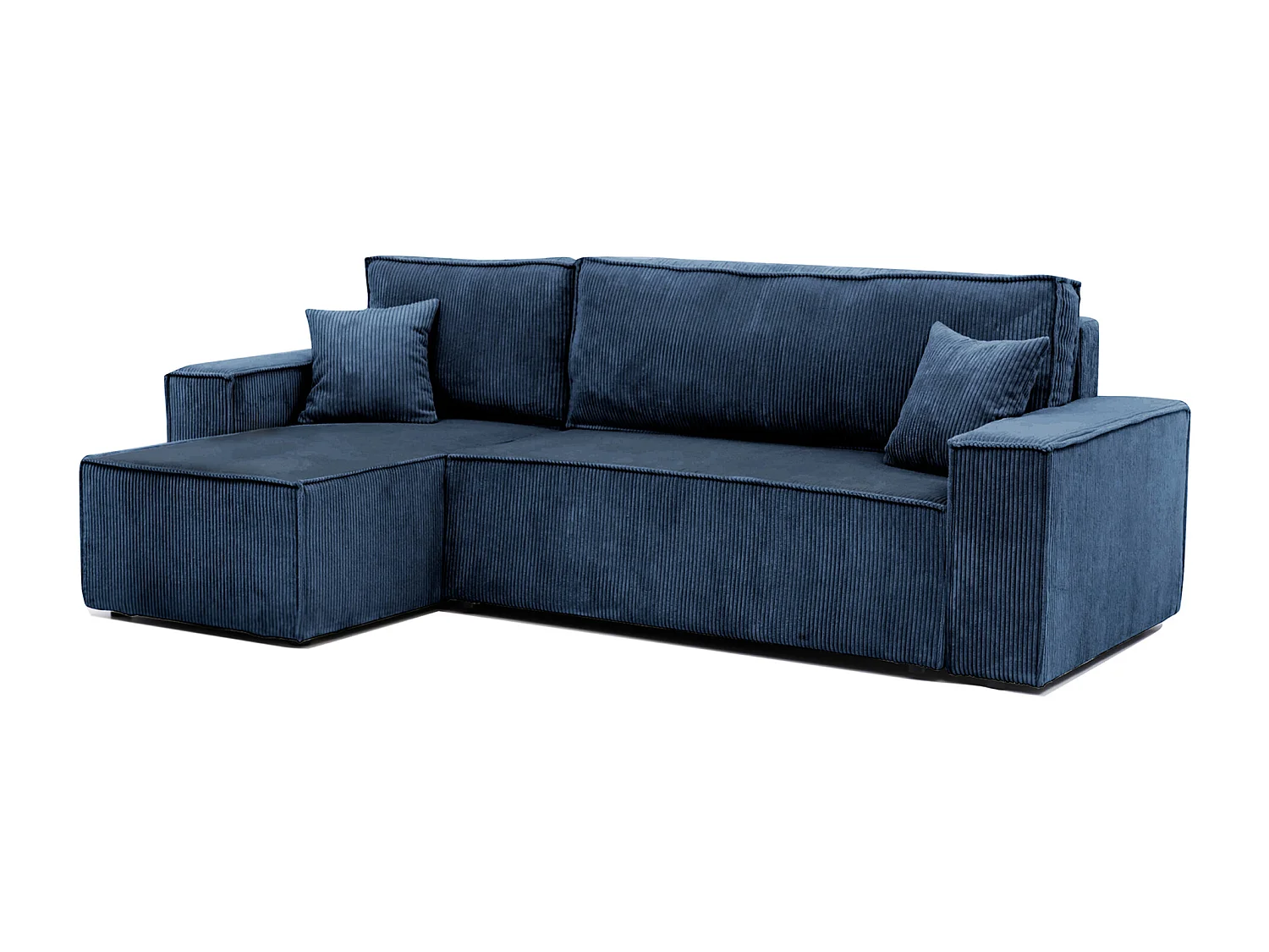 Canapé d'angle Paris réversible convertible en tissu Bleu