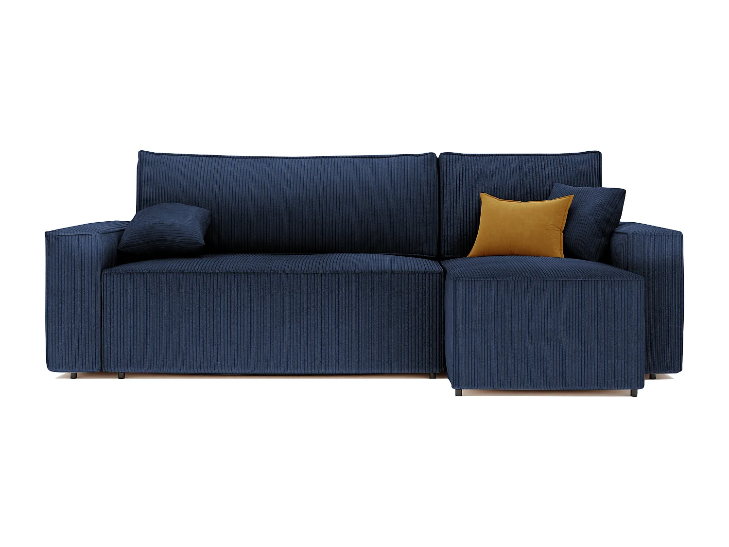 Canapé d'angle Paris réversible convertible en tissu Bleu