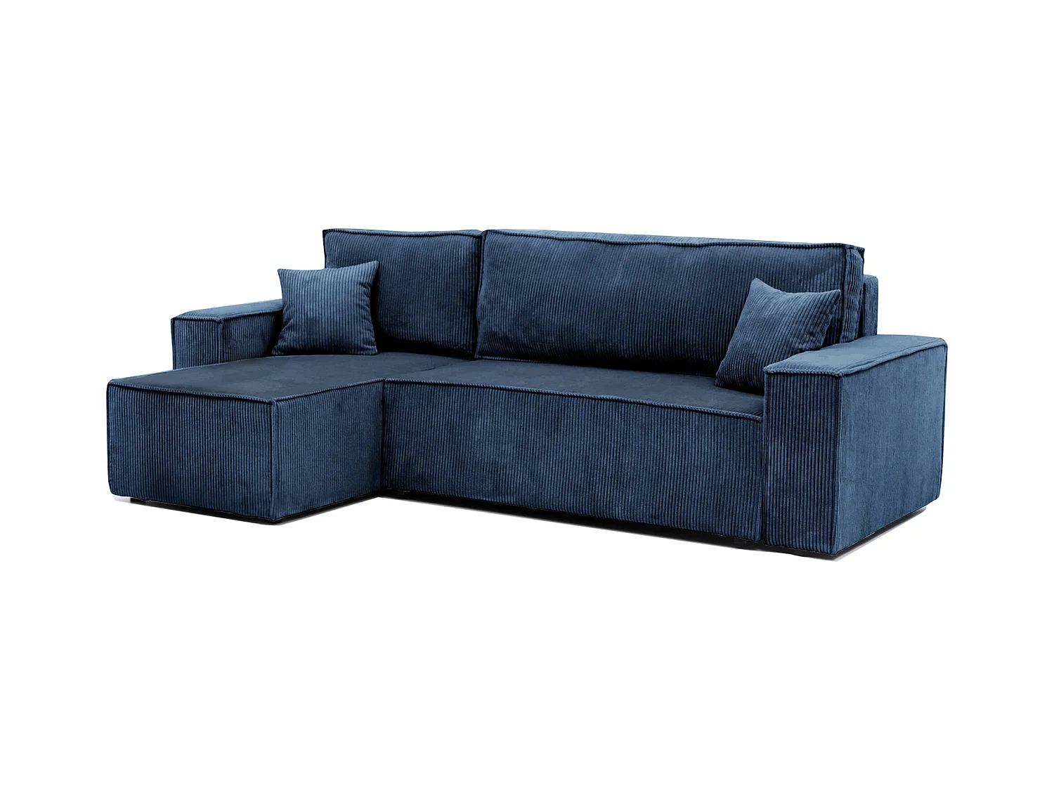 Canapé d'angle Paris réversible convertible en tissu Bleu